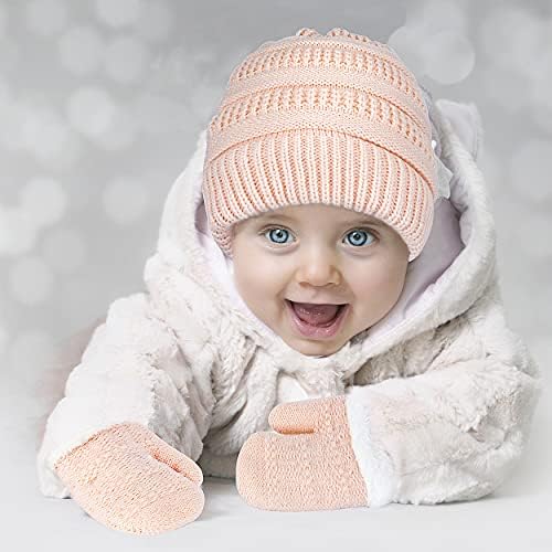 DANMY Bebek Bere Şapka, Polar Astarlı Bebek Yenidoğan Toddler Kış Sıcak Örgü Kap Küçük Erkek Kız için, kış Sıcak Şapka