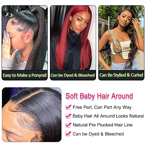 Dantel ön peruk İnsan Saç Peruk Siyah Kadınlar Için 20 ınç Düz 4 * 4 Dantel Kapatma Peruk İnsan Saç Brezilyalı Bakire Saç Ön