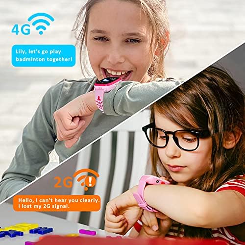 Çocuklar için 4G Seyretmek Telefon, Çocuklar Anti-Kayıp akıllı saat IP67 Su Geçirmez Görüntülü Sohbet, Mesajlar, SOS Fonksiyonu,