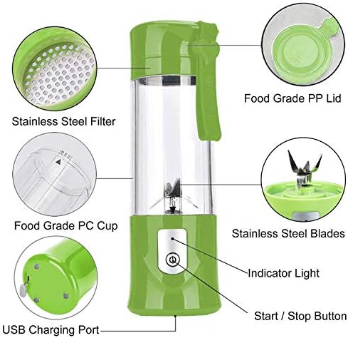 Taşınabilir blender, Mini Meyve Sıkacağı Bardağı, Kişisel Küçük Elektrikli meyve suyu mikseri Makinesi USB Şarj Edilebilir 4000mAh