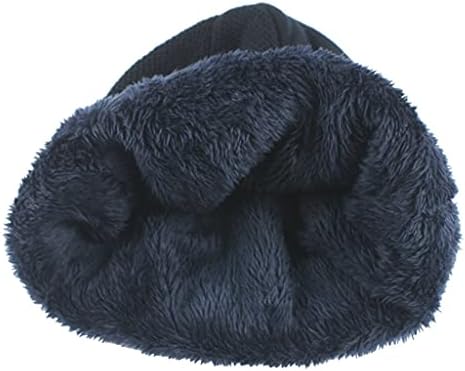 CDQYA Kış Sıcak Kasketleri Moda Yetişkin erkek Örme Şapka Mektup Şapka pamuklu bluz Örme Yumuşak Erkek (Renk: D, Boyutu: 2826