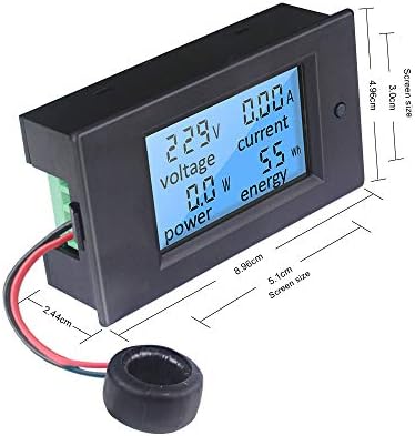 AC Voltmetre Ampermetre 80-260 V 100A KT-D135 lcd ekran Dijital Volt Metre Wattmetre Enerji Ölçer akım trafosu CT