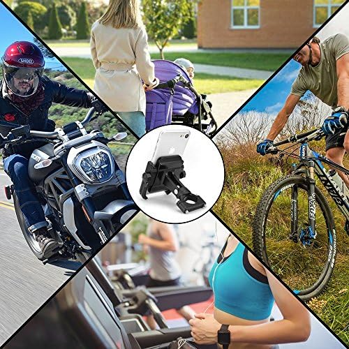 Bisiklet ve Motosiklet Telefon Dağı, ayarlanabilir Anti Shake Metal Bisiklet Motosiklet telefon tutucu iPhone X / XR/XS/8/7/6
