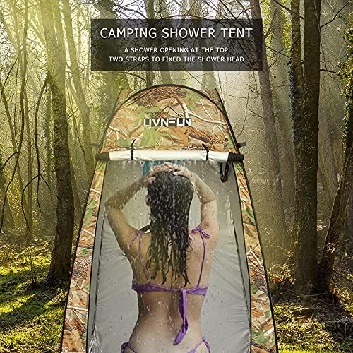 LUVNFUN Gizlilik duş çadırı – Pop Up Değişen Çadır Kamp Duş tuvalet çadırı Taşınabilir Barınaklar Odası 6.2 FT Boyunda