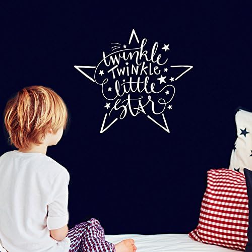 Twinkle Twinkle Little Star Duvar Sticker / Alıntı Duvar Çıkartmaları / çocuk yatak odaları, oyun odaları ve Kreşler