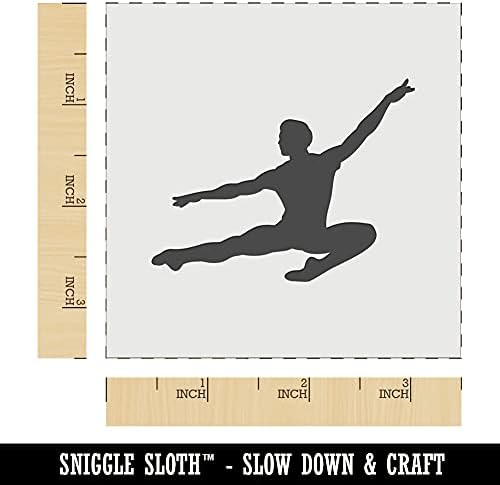 Erkek Bale Dansçısı Atlama Adam Çocuk Duvar Çerez DIY Zanaat Yeniden Kullanılabilir Şablon-3.5 İnç