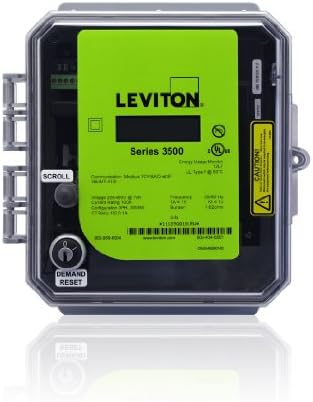 Leviton VerifEye Serisi 3500 Modbus TCP / BACnet IP Açık Metre Kiti ile 3 Bölünmüş Çekirdek CT, 3000-Amp, 3OUMT-30M