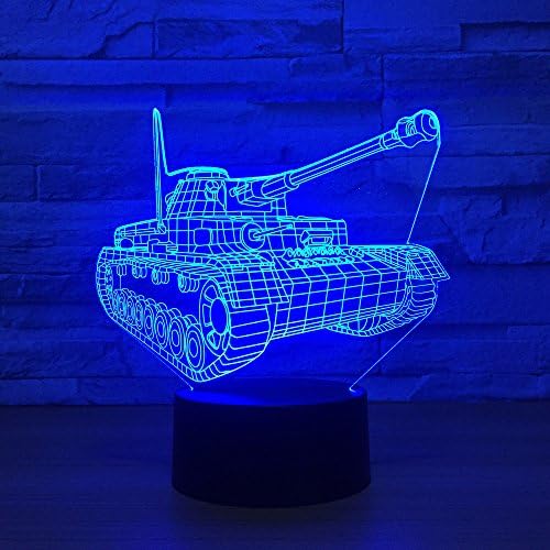 SUPERIORVZND 3D tankları gece lambası dokunmatik masa masa optik Illusion lambaları 7 renk değiştirme ışıkları ev dekorasyon