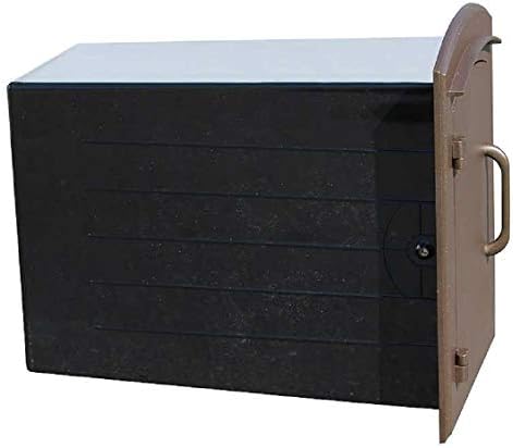 Qualarc MC-1400-BLK Manchester Düz Kapı Kolonu Montajlı Kilitlenmeyen Posta Kutusu, Siyah