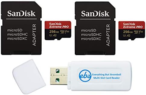 SanDisk Extreme PRO (UHS-1 U3 / V30) A2 256 GB microSD Hafıza Kartı (2 Paket) için GoPro Hero9 Kamera (Kahraman 9 Siyah) SDSQXCY-256G-GN6MA
