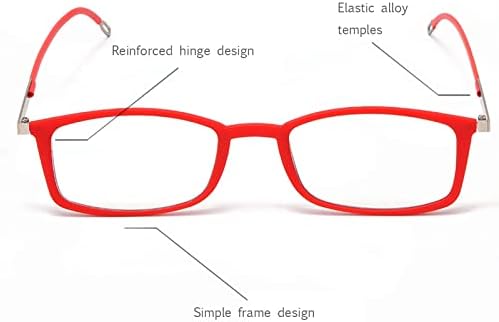 LXYFM Okuma Gözlükleri, Oyun Gözlükleri, Erkekler için Göz Yorgunluğunu Azaltır ve Yaylı Menteşeler, Kadınlar ve Erkekler için
