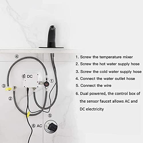 Banyo Musluk Otomatik Sensör Fotoselli Banyo lavabo bataryaları ile Delik Kapak Plakası Eller Serbest Krom Elektronik Hareket