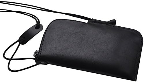 BlackBerry KEYone siyah sığır deri Mini Messenger çanta Case yastıklı kapak kaplı kol kabuk