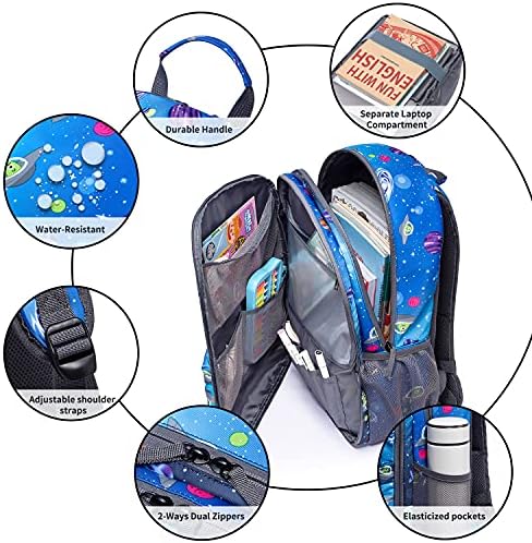 Kızlar ve erkekler için okul sırt çantası Şişe Yan Cepli çocuklar için suya dayanıklı sırt çantası İlkokul/ ortaokul için hafif