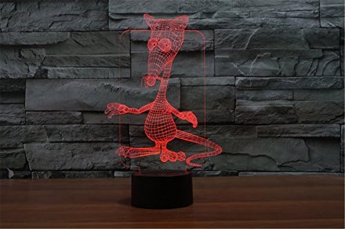 Fare 3D Dokunmatik Optik ILLusion Gece Lambası Çarpıcı Görsel Üç Boyutlu Etkisi 7 Renk Değiştirme Masa Masa Deco Lamba Yatak