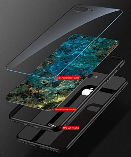 Realme X7 için SHUNDA Durumda, Ultra İnce Temperli Cam Arka Kapak Mermer Tasarım Yumuşak TPU Tampon Darbeye Dayanıklı Durumda