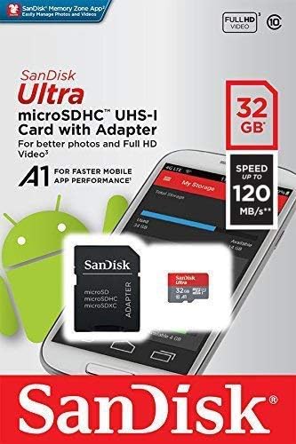Ultra 32 GB microSDHC Samsung SM-E500YZ Artı SanFlash ve SanDisk tarafından Doğrulanmış Çalışır (A1/C10/U1/8 k / 120MBs)