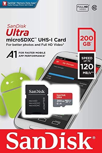 Alcatel Streak Plus için Ultra 200 GB microSDXC Çalışır SanFlash ve SanDisk tarafından Doğrulandı (A1/C10/U1/8 k / 120MBs)