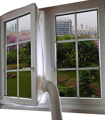 Taşınabilir Klima, Mobil Klima Ünitesi ve Çamaşır Kurutma Makinesi için Aozzy Pencere Contası Pencere Havalandırma Kiti Fermuarlı