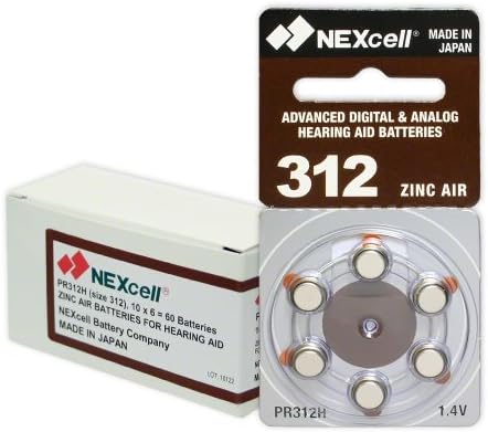 NEXcell İşitme Cihazı Pilleri Boyut 312, PR41 (60 Pil)